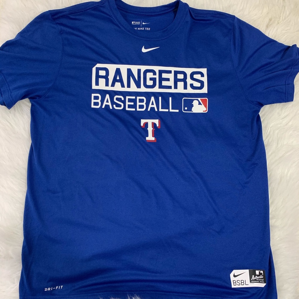 Nike Dri Fit Texas Rangers Baseball Tee Size XL 🌴